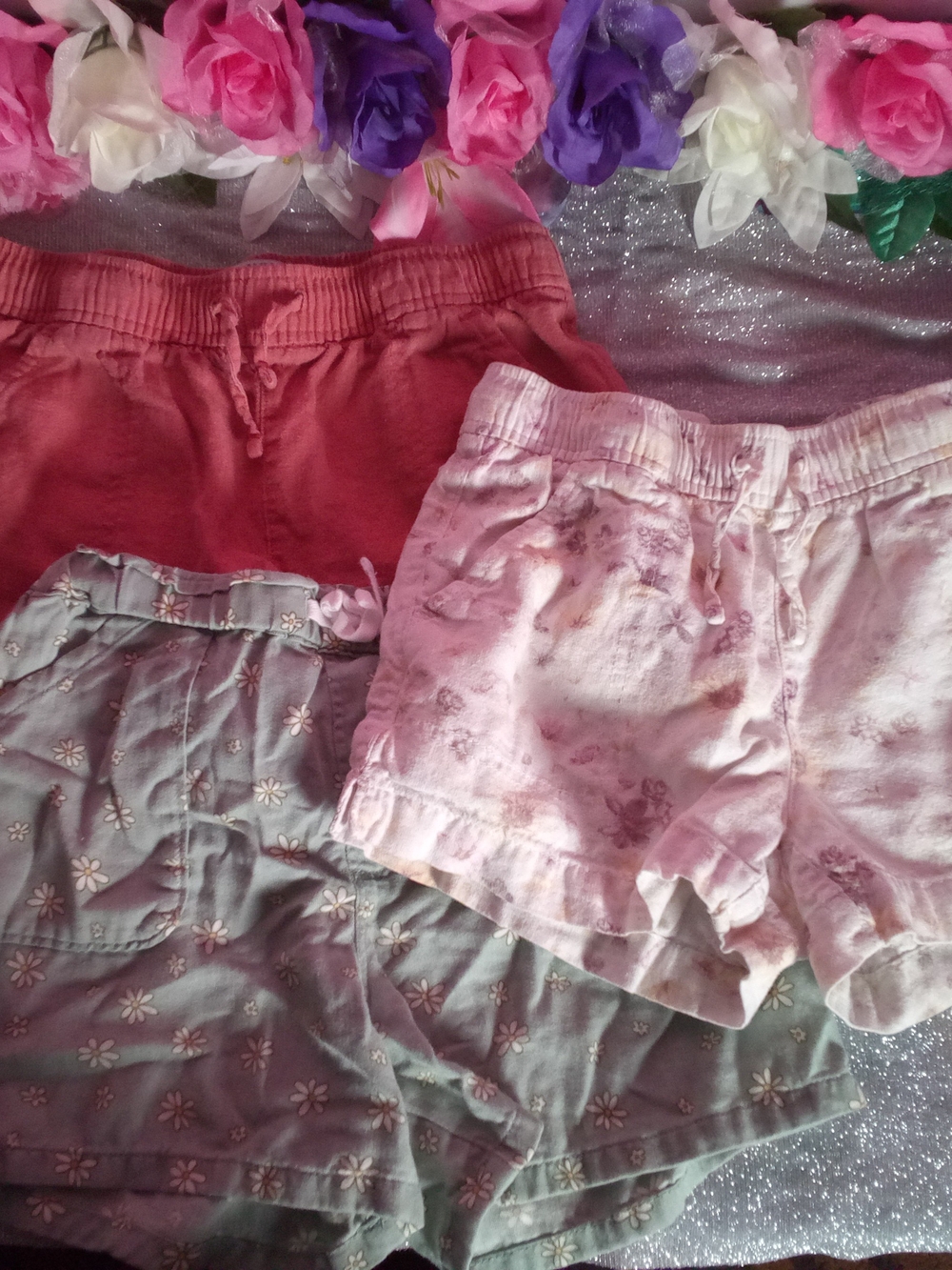 3-Pairs Of Shorts: 1-wonder nation Pair & 2-old Navy Pairs Of Girls' Shorts Trio